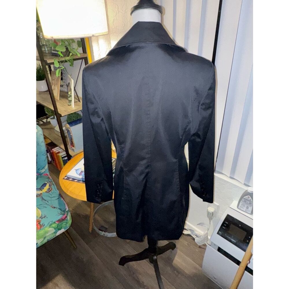 Insight Black Double-Breasted Trench Coat - Picture 3 of 7